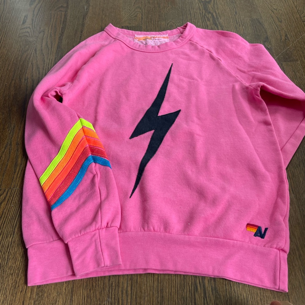 pink aviator nation crew neck